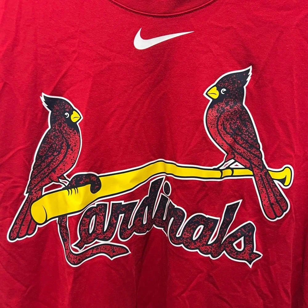 Nike Mens Long Sleeve Shirt St Louis‎ Cardinals Dri-FIT Red XL